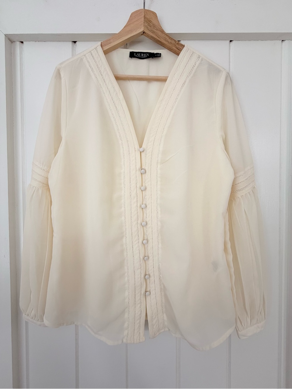 Ralph Lauren cream blouse NWOT